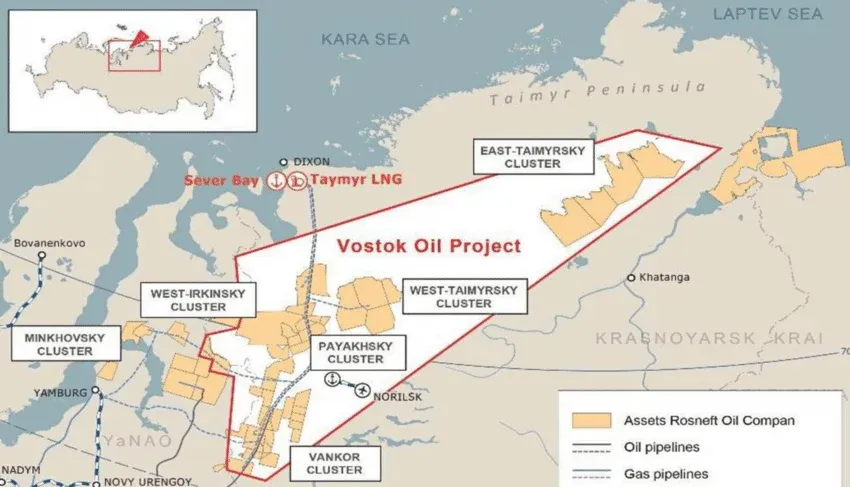 Campos petrolíferos do Projeto Vostok